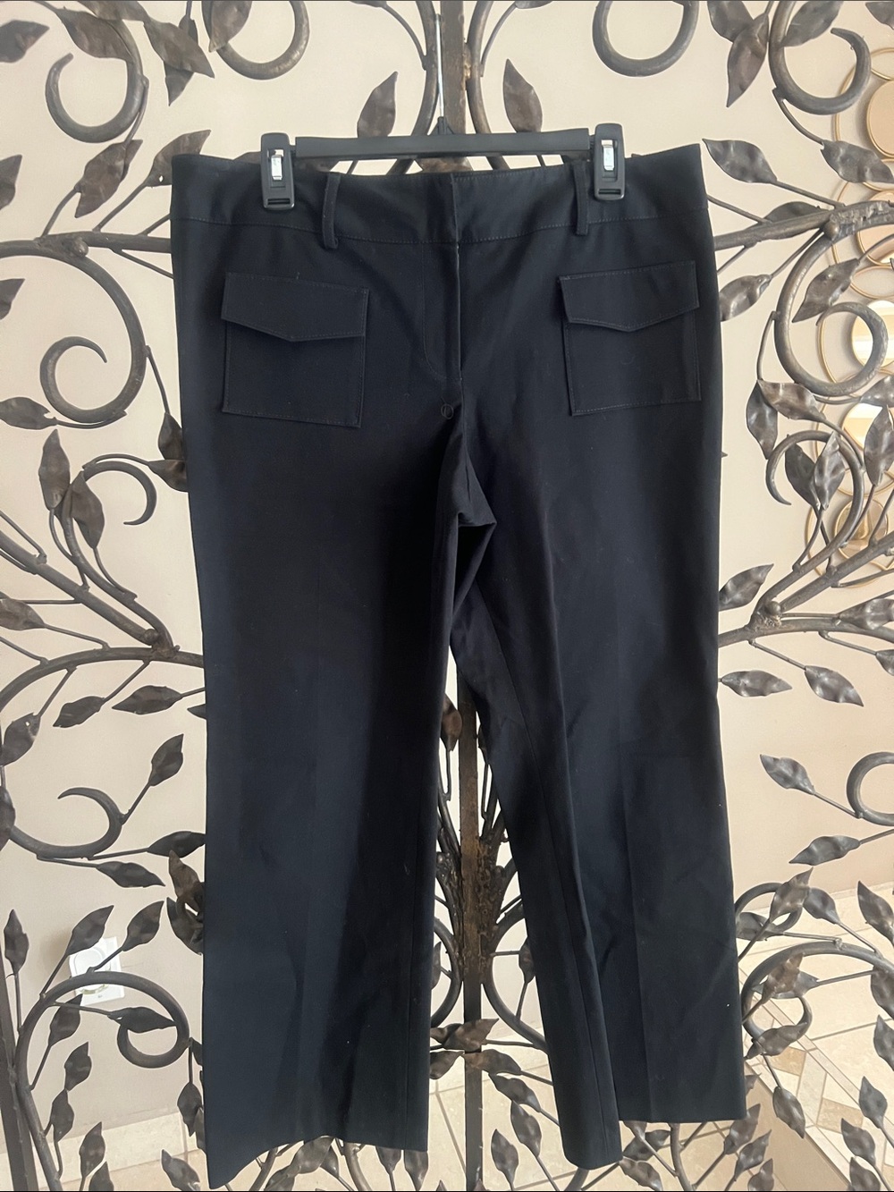 Ann Taylor Loft Petite Stretch Black Women's Straight-Leg Pants